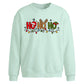 Festive Ho Ho Ho Lights Art Christmas Oversized Sweatshirt