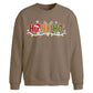 Festive Ho Ho Ho Lights Art Christmas Oversized Sweatshirt