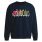 Festive Ho Ho Ho Lights Art Christmas Oversized Sweatshirt