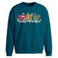 Festive Ho Ho Ho Lights Art Christmas Oversized Sweatshirt