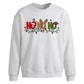 Festive Ho Ho Ho Lights Art Christmas Oversized Sweatshirt