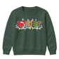 Festive Ho Ho Ho Lights Graphic Christmas Kids Sweatshirt