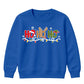 Festive Ho Ho Ho Lights Graphic Christmas Kids Sweatshirt