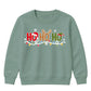 Festive Ho Ho Ho Lights Graphic Christmas Kids Sweatshirt