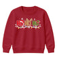 Festive Ho Ho Ho Lights Graphic Christmas Kids Sweatshirt