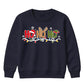 Festive Ho Ho Ho Lights Graphic Christmas Kids Sweatshirt