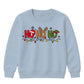 Festive Ho Ho Ho Lights Graphic Christmas Kids Sweatshirt