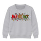 Festive Ho Ho Ho Lights Graphic Christmas Kids Sweatshirt