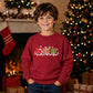 Festive Ho Ho Ho Lights Graphic Christmas Kids Sweatshirt