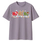 Festive Ho Ho Ho Lights Graphic Christmas Oversized T-Shirt