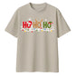 Festive Ho Ho Ho Lights Graphic Christmas Oversized T-Shirt