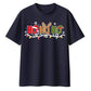 Festive Ho Ho Ho Lights Graphic Christmas Oversized T-Shirt