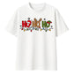 Festive Ho Ho Ho Lights Graphic Christmas Oversized T-Shirt
