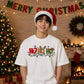 Festive Ho Ho Ho Lights Graphic Christmas Oversized T-Shirt