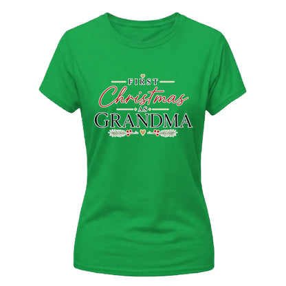 Festive holiday first time grandma Christmas Ladies T-Shirt