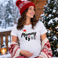 Festive holiday mummy to be graphic design Ladies T-Shirt