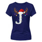 Festive initial reindeer print Christmas Ladies T-Shirt