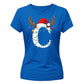 Festive initial reindeer print Christmas Ladies T-Shirt