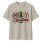 Festive Merry Tree Lettering Christmas Oversized T-Shirt