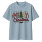 Festive Merry Tree Lettering Christmas Oversized T-Shirt