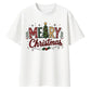 Festive Merry Tree Lettering Christmas Oversized T-Shirt
