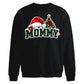 Festive Mommy Santa Hat Tree Christmas Oversized Sweatshirt