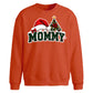 Festive Mommy Santa Hat Tree Christmas Oversized Sweatshirt