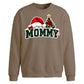 Festive Mommy Santa Hat Tree Christmas Oversized Sweatshirt