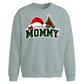 Festive Mommy Santa Hat Tree Christmas Oversized Sweatshirt