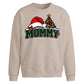 Festive Mommy Santa Hat Tree Christmas Oversized Sweatshirt