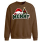 Festive Mommy Santa Hat Tree Christmas Oversized Sweatshirt