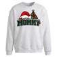 Festive Mommy Santa Hat Tree Christmas Oversized Sweatshirt