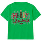 Festive Patterned Merry Pine Tree Christmas Kids T-Shirt