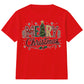 Festive Patterned Merry Pine Tree Christmas Kids T-Shirt