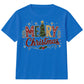 Festive Patterned Merry Pine Tree Christmas Kids T-Shirt