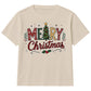 Festive Patterned Merry Pine Tree Christmas Kids T-Shirt