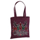 Festive Plaid Merry Antler Tree Print Christmas Tote Bag