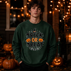 Festive pumpkin trick or treat Halloween Unisex Sweatshirt