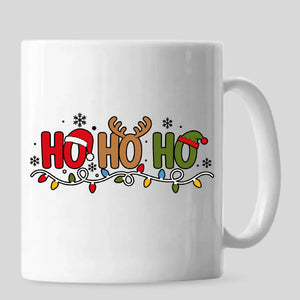 Festive santa reindeer holiday text design christmas mug