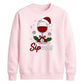Festive Sipmas Wine Glass Print Christmas Unisex Sweatshirt