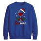 Festive Sipmas Wine Glass Print Christmas Unisex Sweatshirt