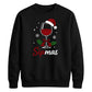 Festive Sipmas Wine Glass Print Christmas Unisex Sweatshirt