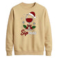 Festive Sipmas Wine Glass Print Christmas Unisex Sweatshirt