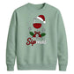Festive Sipmas Wine Glass Print Christmas Unisex Sweatshirt