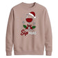 Festive Sipmas Wine Glass Print Christmas Unisex Sweatshirt