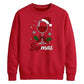 Festive Sipmas Wine Glass Print Christmas Unisex Sweatshirt