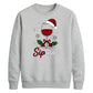 Festive Sipmas Wine Glass Print Christmas Unisex Sweatshirt