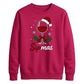 Festive Sipmas Wine Glass Print Christmas Unisex Sweatshirt