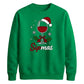 Festive Sipmas Wine Glass Print Christmas Unisex Sweatshirt
