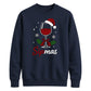 Festive Sipmas Wine Glass Print Christmas Unisex Sweatshirt